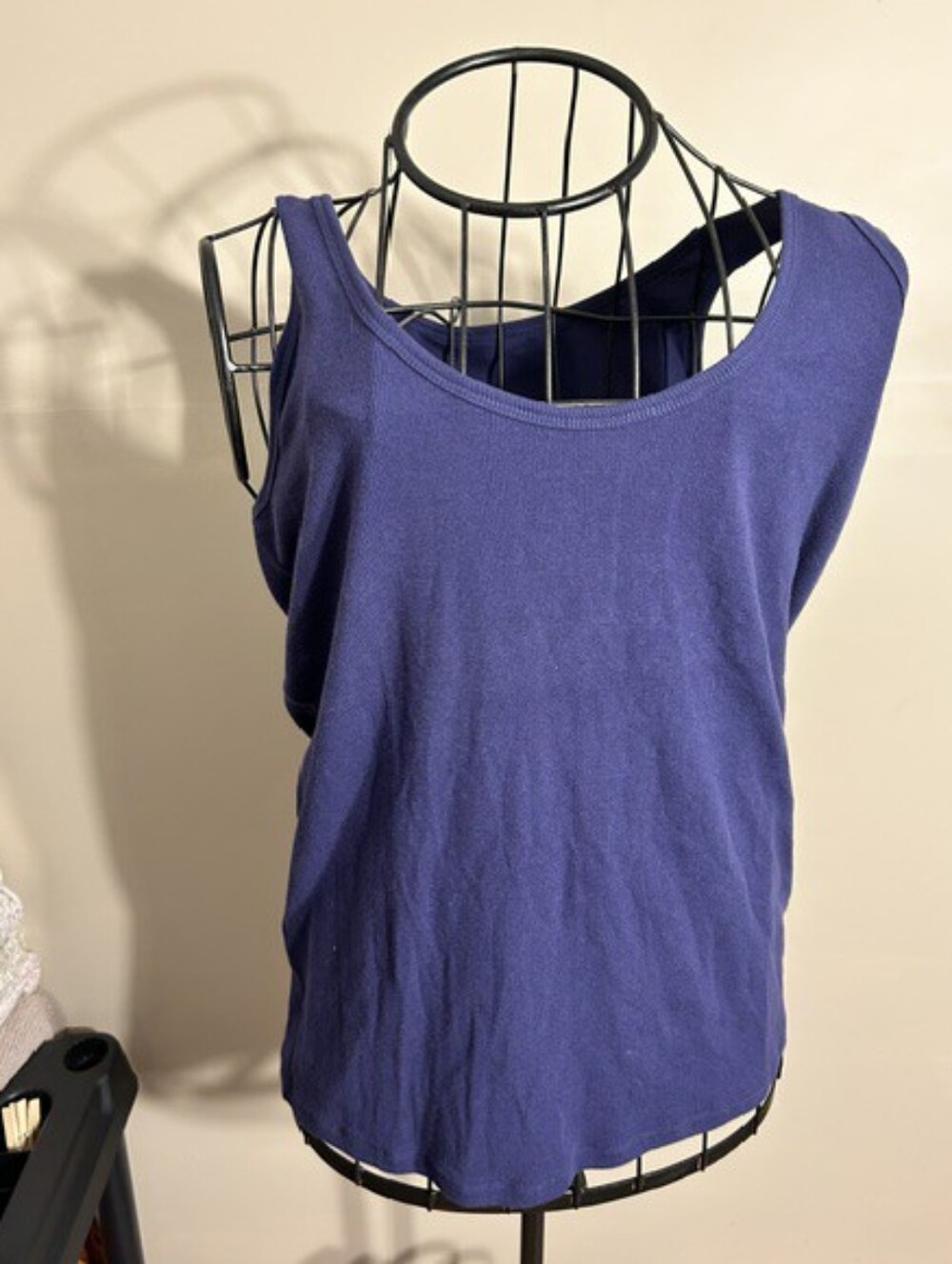 🍋‍🟩 size extra Large womens tee t  xl tank top xl blue ribbed